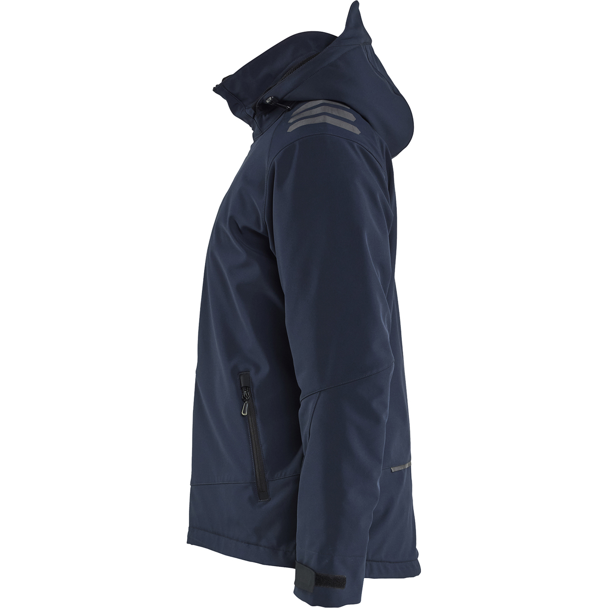 Blaklader Softshell Winter Jacket Lightly Lined, Dark Navy/High Vis Yellow (3)