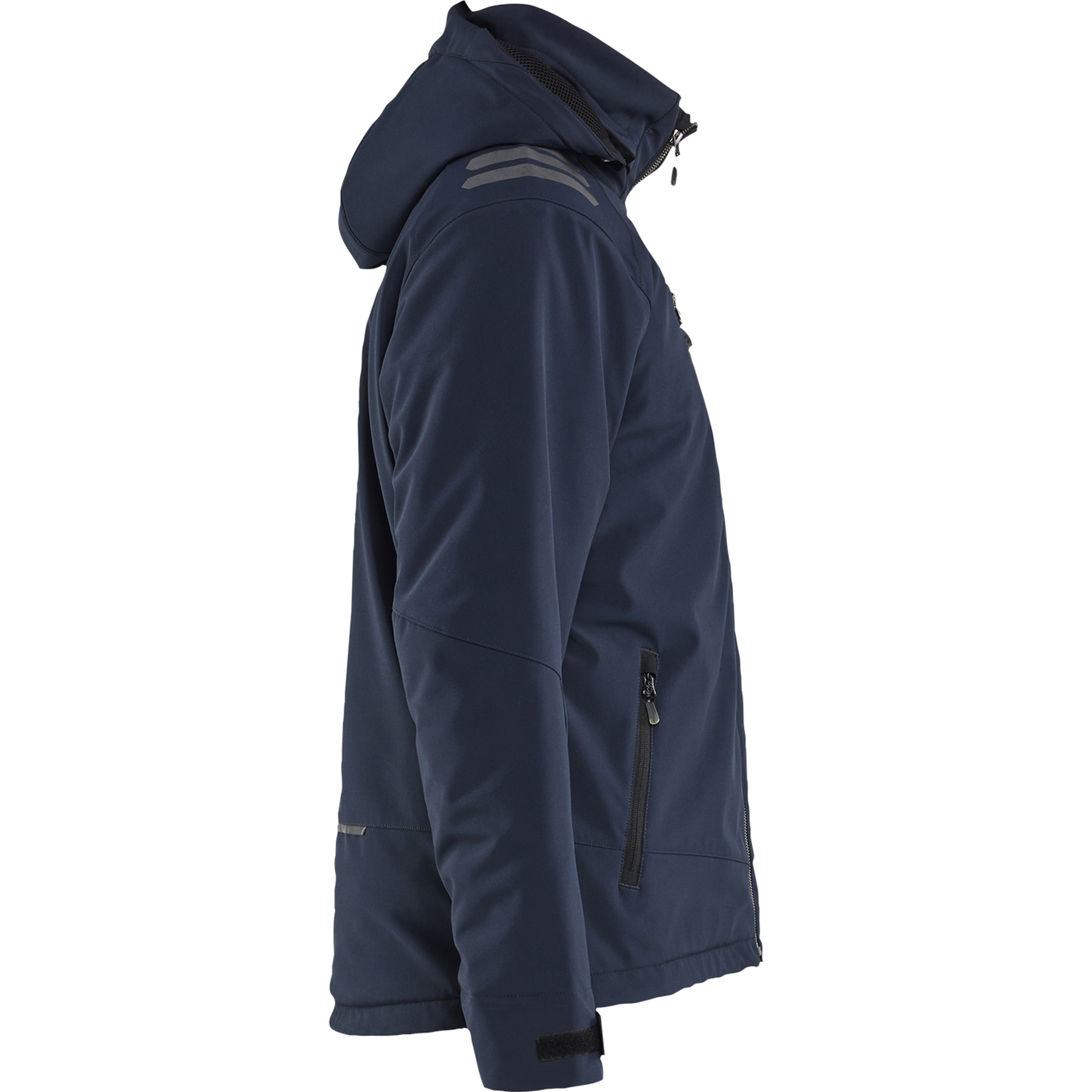 Blaklader Softshell Winter Jacket Lightly Lined, Dark Navy/High Vis Yellow (2)