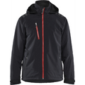 Blaklader Lightly Lined Softshell Winter Jacket, Black/Red