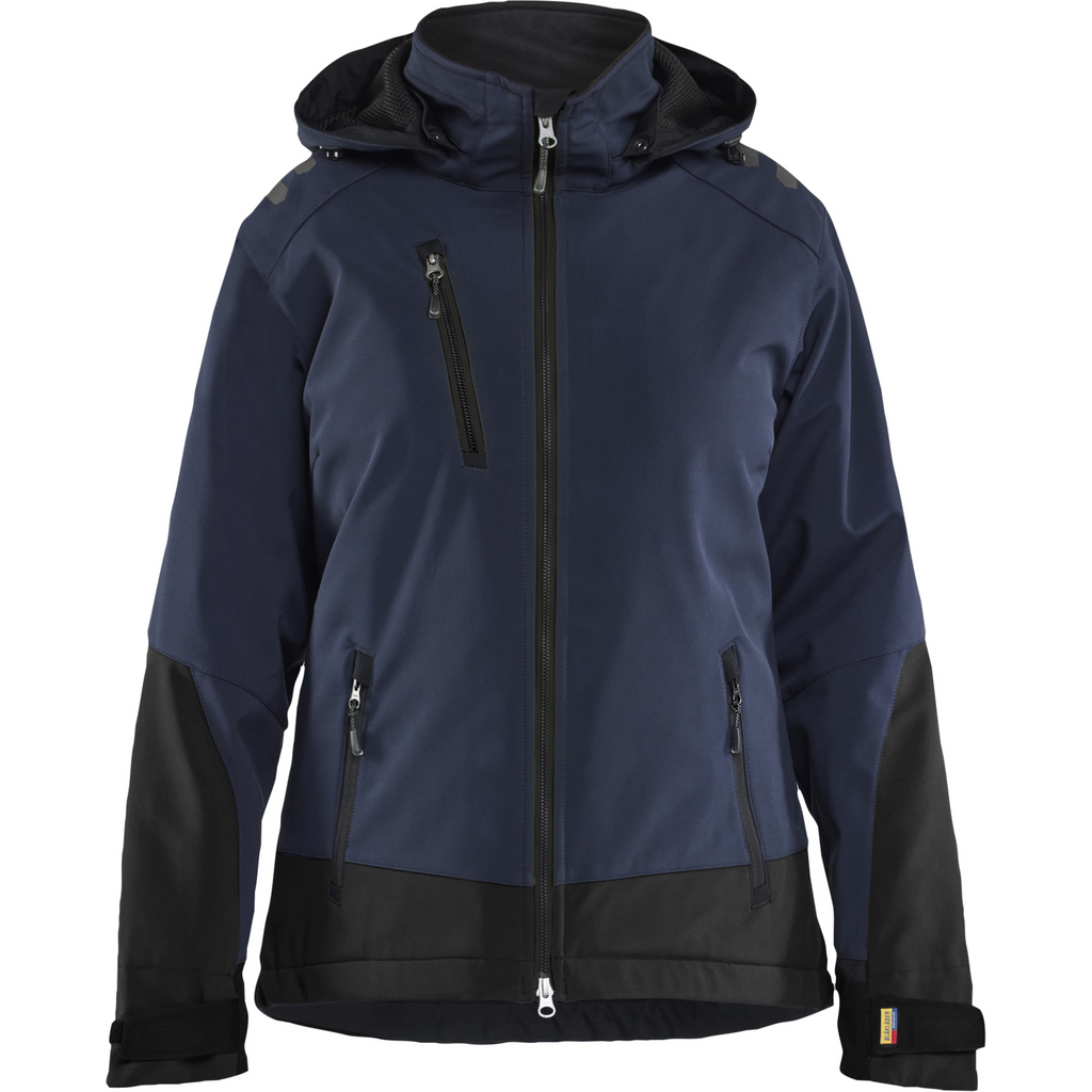 Blaklader Ladies Softshell Winter Jacket Lightly Lined, Dark Navy/Black