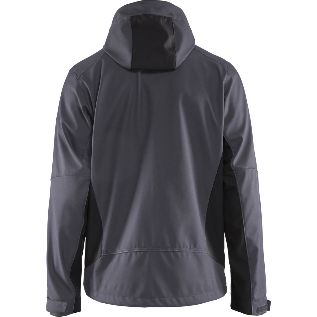 Blaklader Softshell Jacket with Hood, Medium Grey/Black (4)