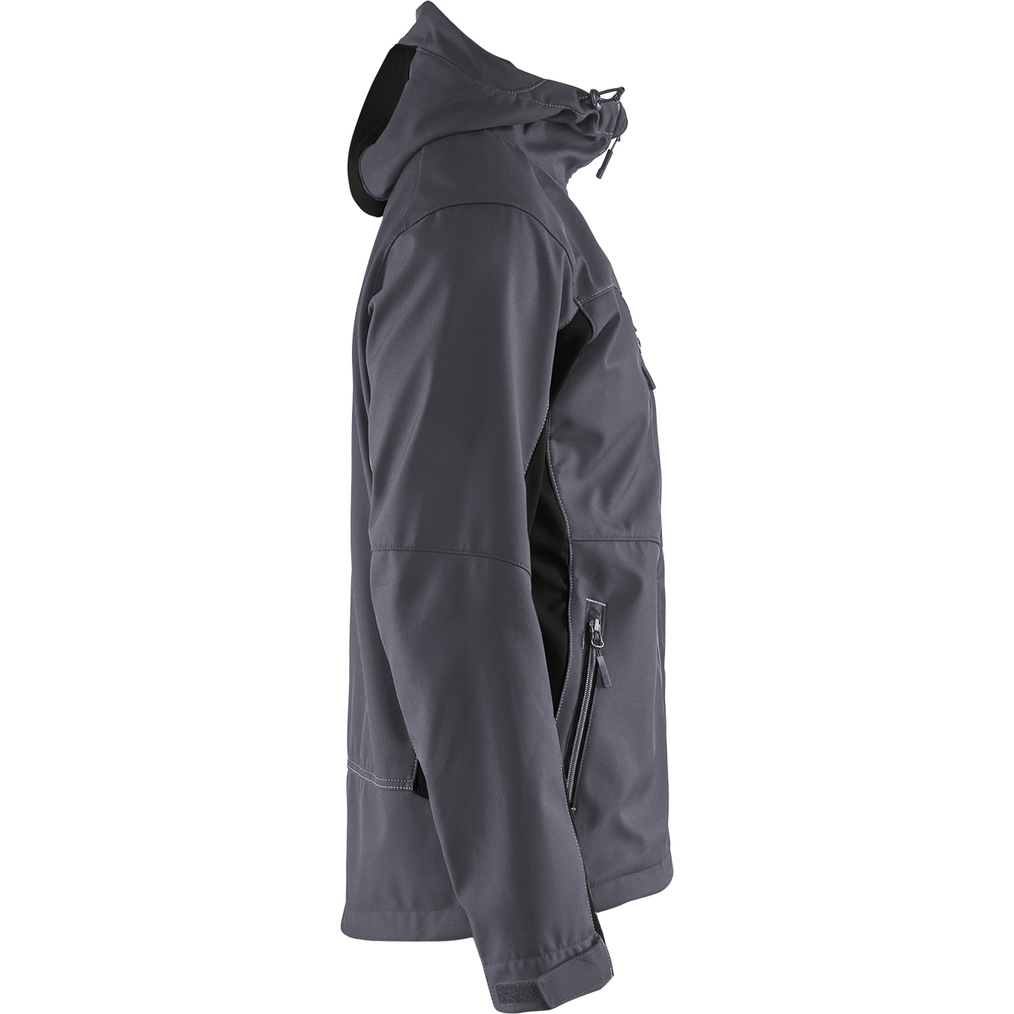 Blaklader Softshell Jacket with Hood, Medium Grey/Black (2)