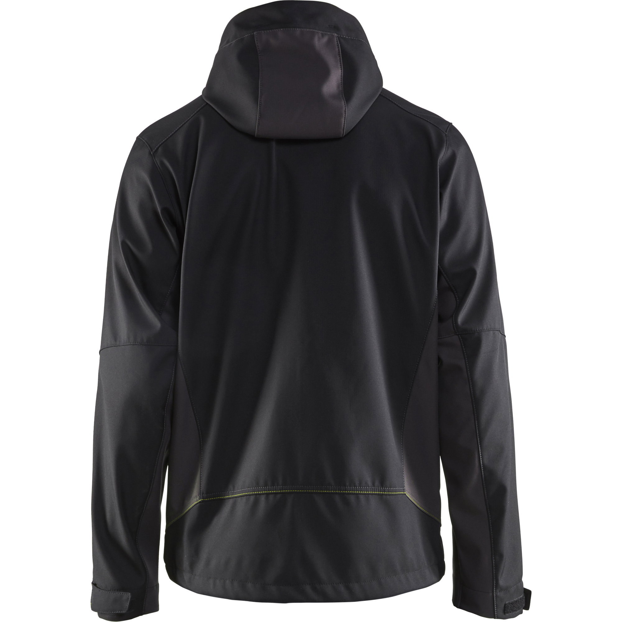 Blaklader Softshell Jacket with Hood, Black/Yellow (4)