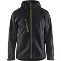 Blaklader Softshell Jacket with Hood, Black/Yellow