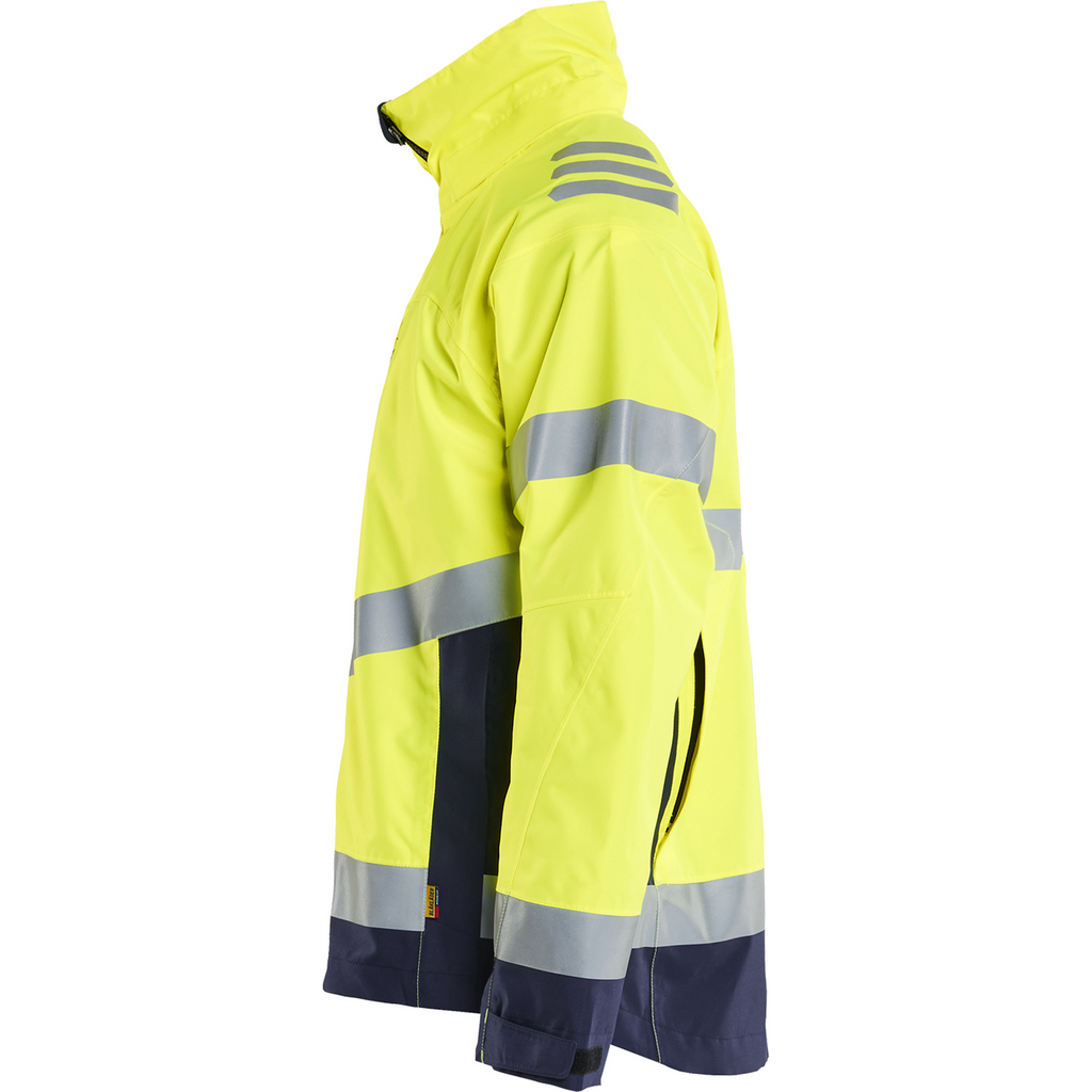 Blaklader High Vis Shell Jacket, Yellow/Navy Blue (3)