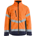 Blaklader High Vis Shell Jacket, Orange/Navy Blue