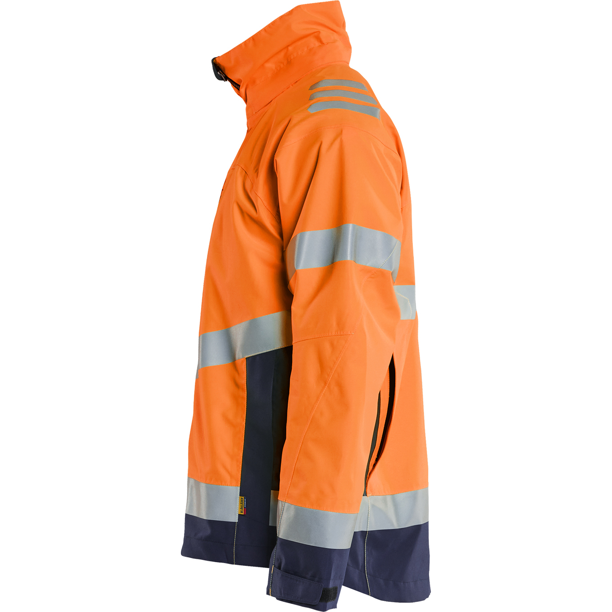 Blaklader High Vis Shell Jacket, Orange/Navy Blue (3)