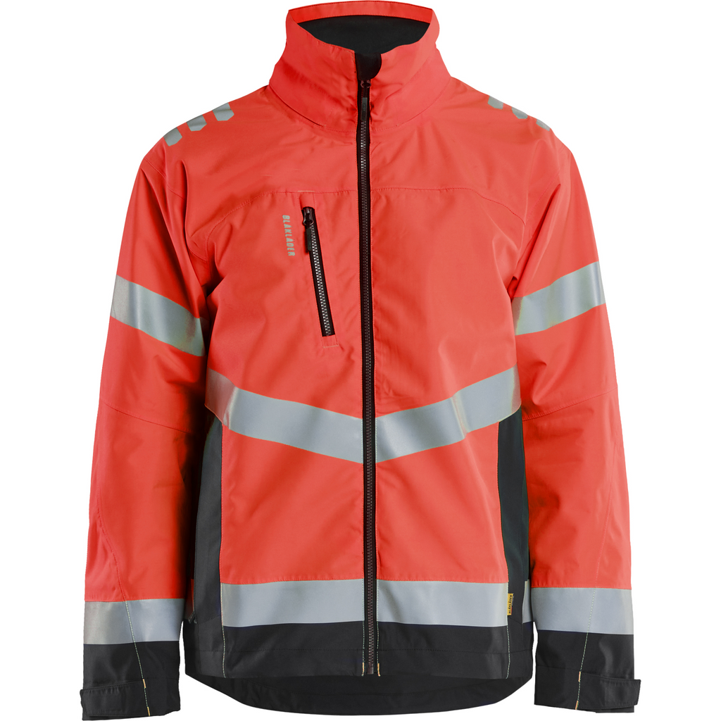 Blaklader High Vis Shell Jacket, Red/Black