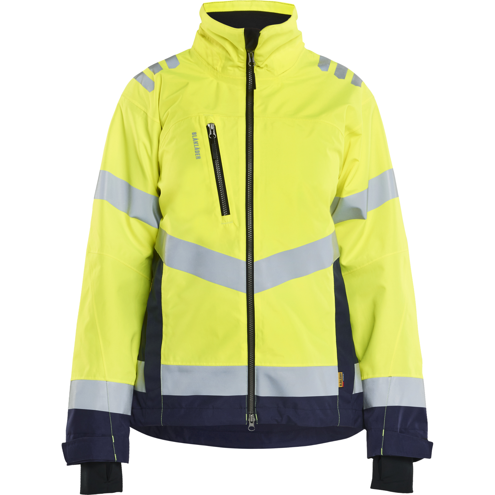 Blaklader High Vis Women's Shell Jacket, Yellow/Navy Blue