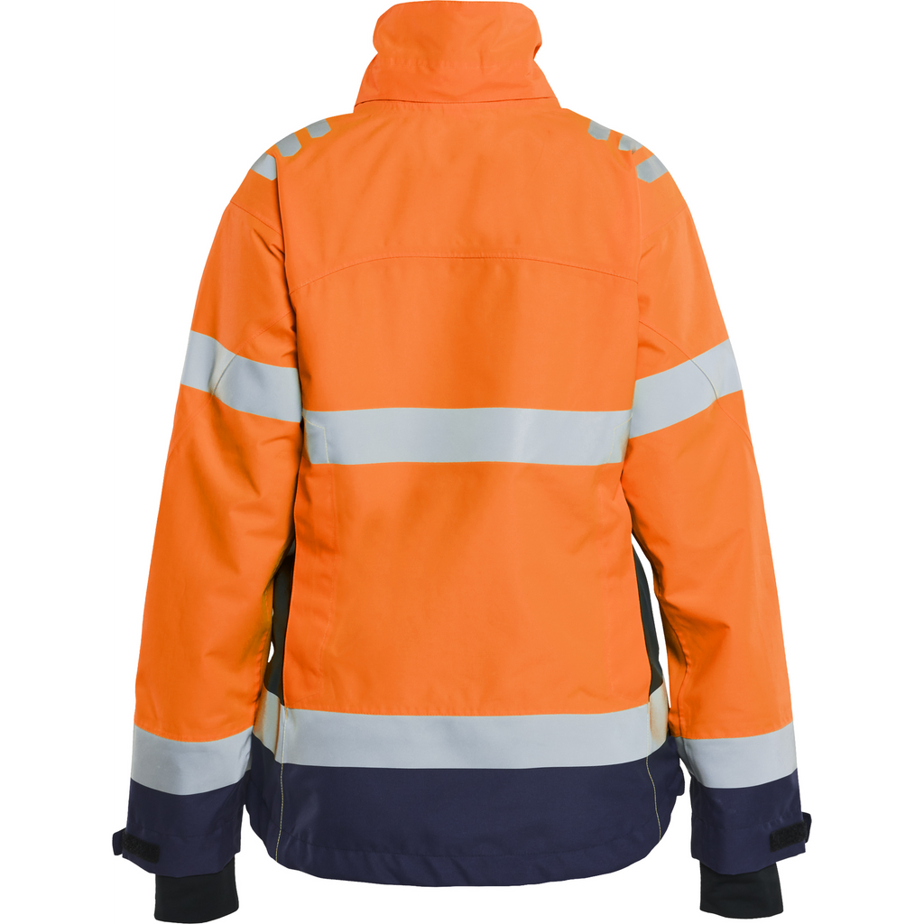 Blaklader High Vis Women's Shell Jacket, Orange/Navy Blue (4)