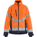 Blaklader Ladies High Vis Winter Jacket Lightly Lined, High Vis Orange/Navy Blue