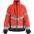 Blaklader Women's High Vis Winter Jacket Lightly Lined, High Vis Red/Black