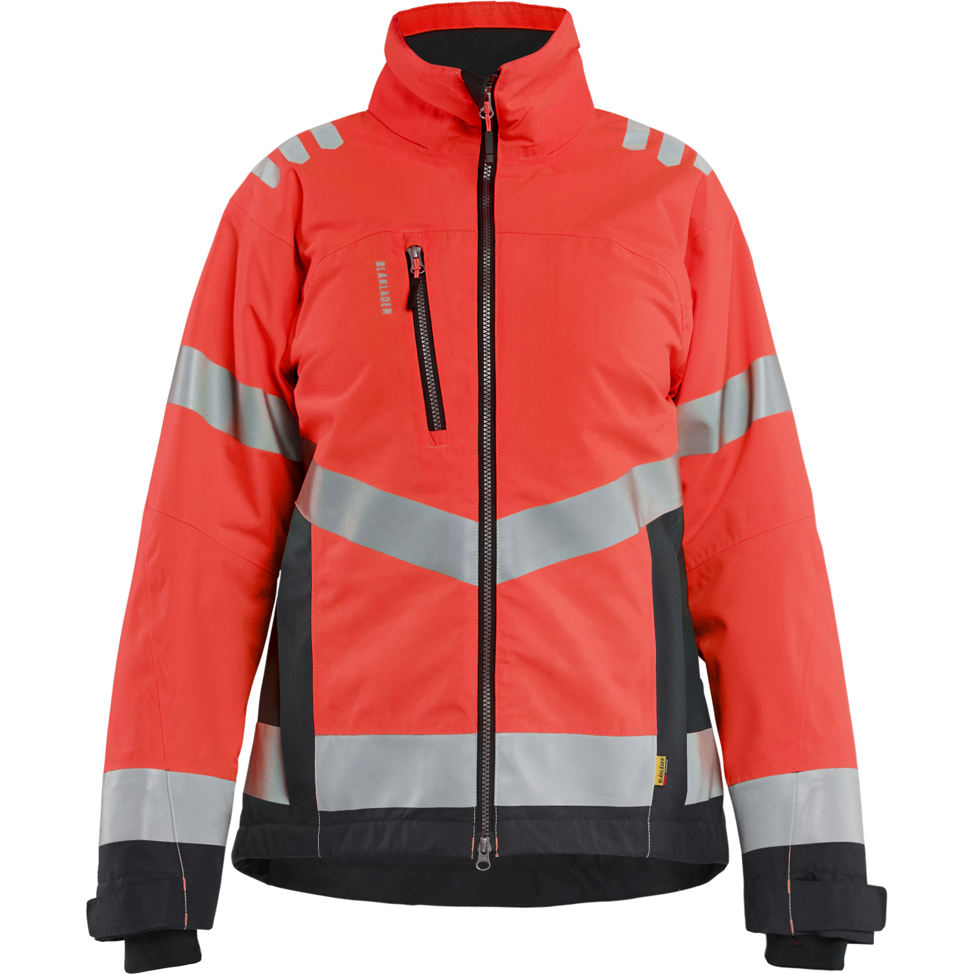 Blaklader Women's High Vis Winter Jacket Lightly Lined, High Vis Red/Black