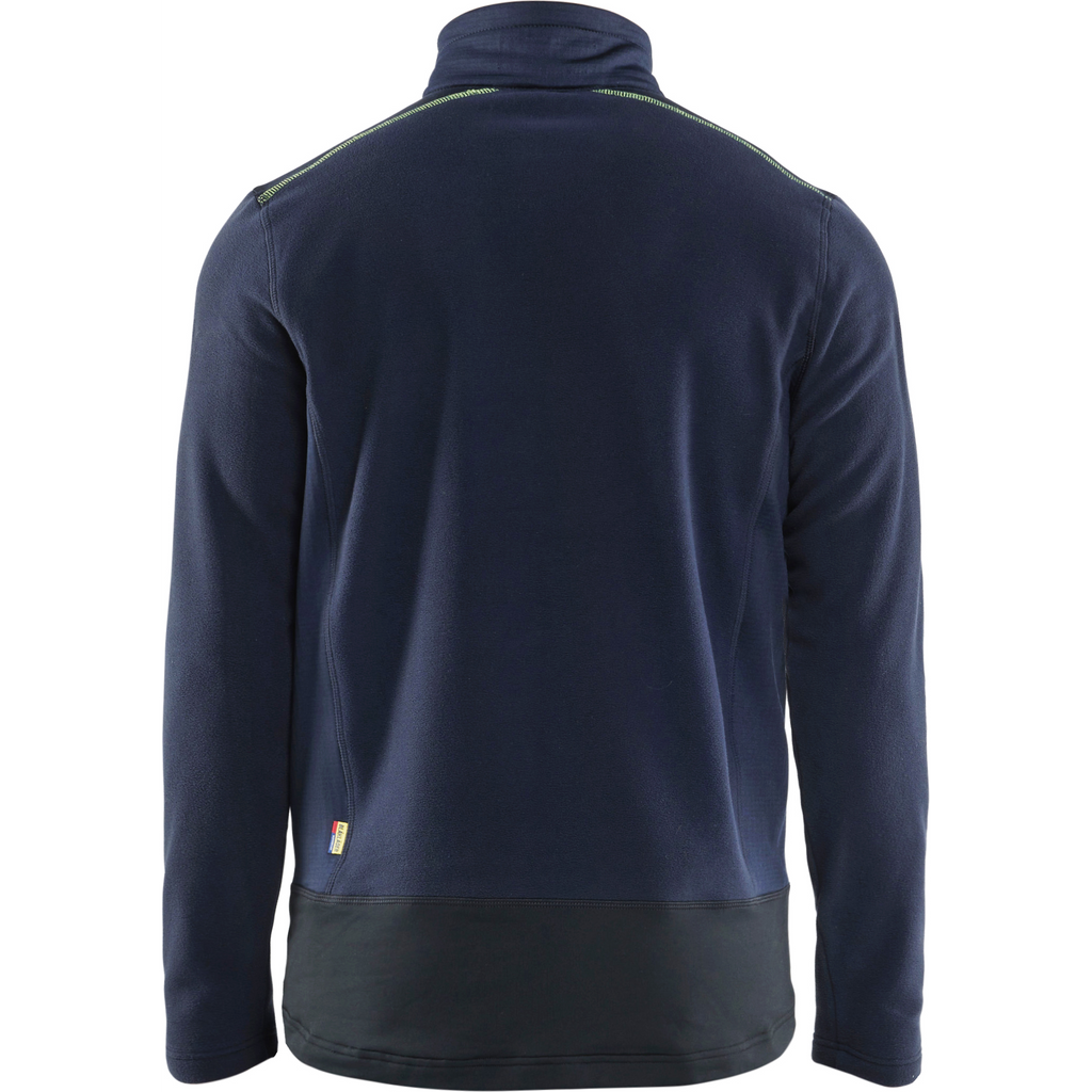 Blaklader Microfleece Jacket, Dark Navy/Yellow (4)