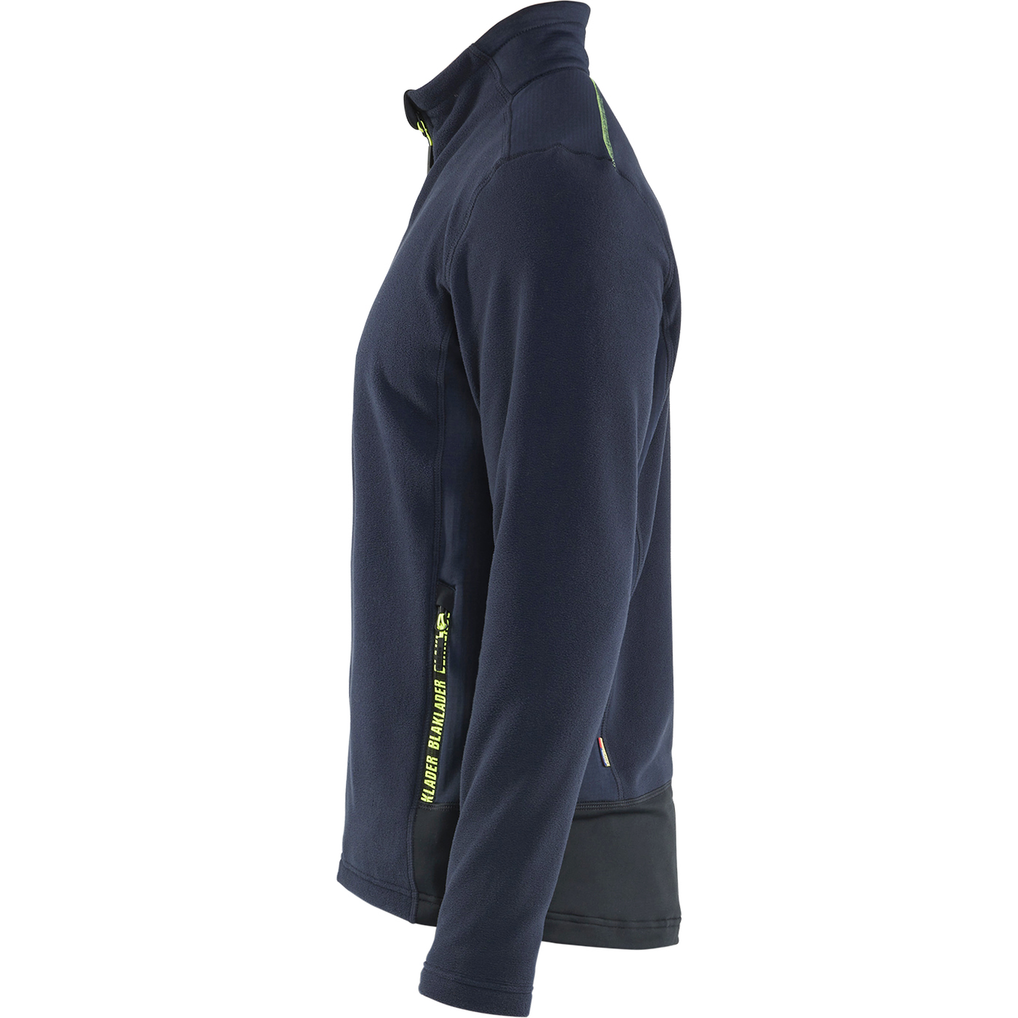 Blaklader Microfleece Jacket, Dark Navy/Yellow (3)