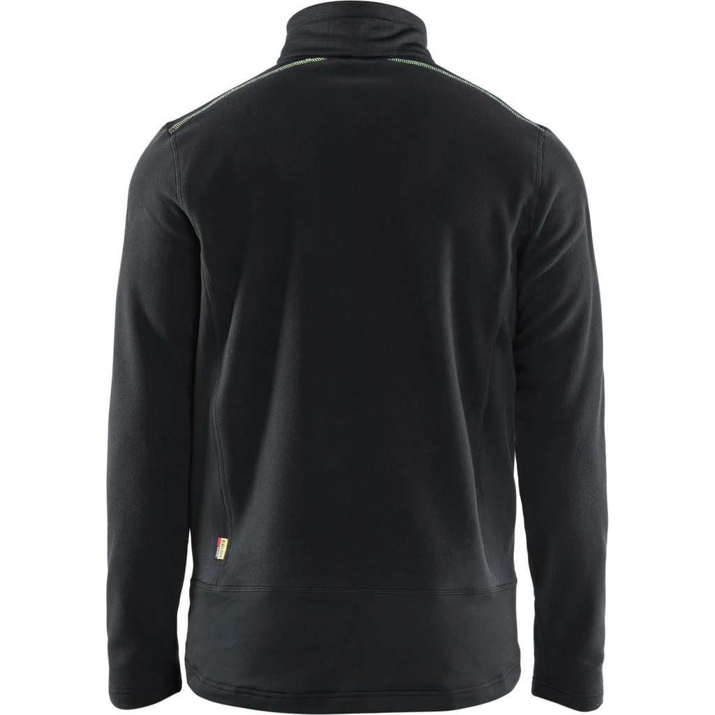 Blaklader Microfleece Jacket, Black/Yellow (4)
