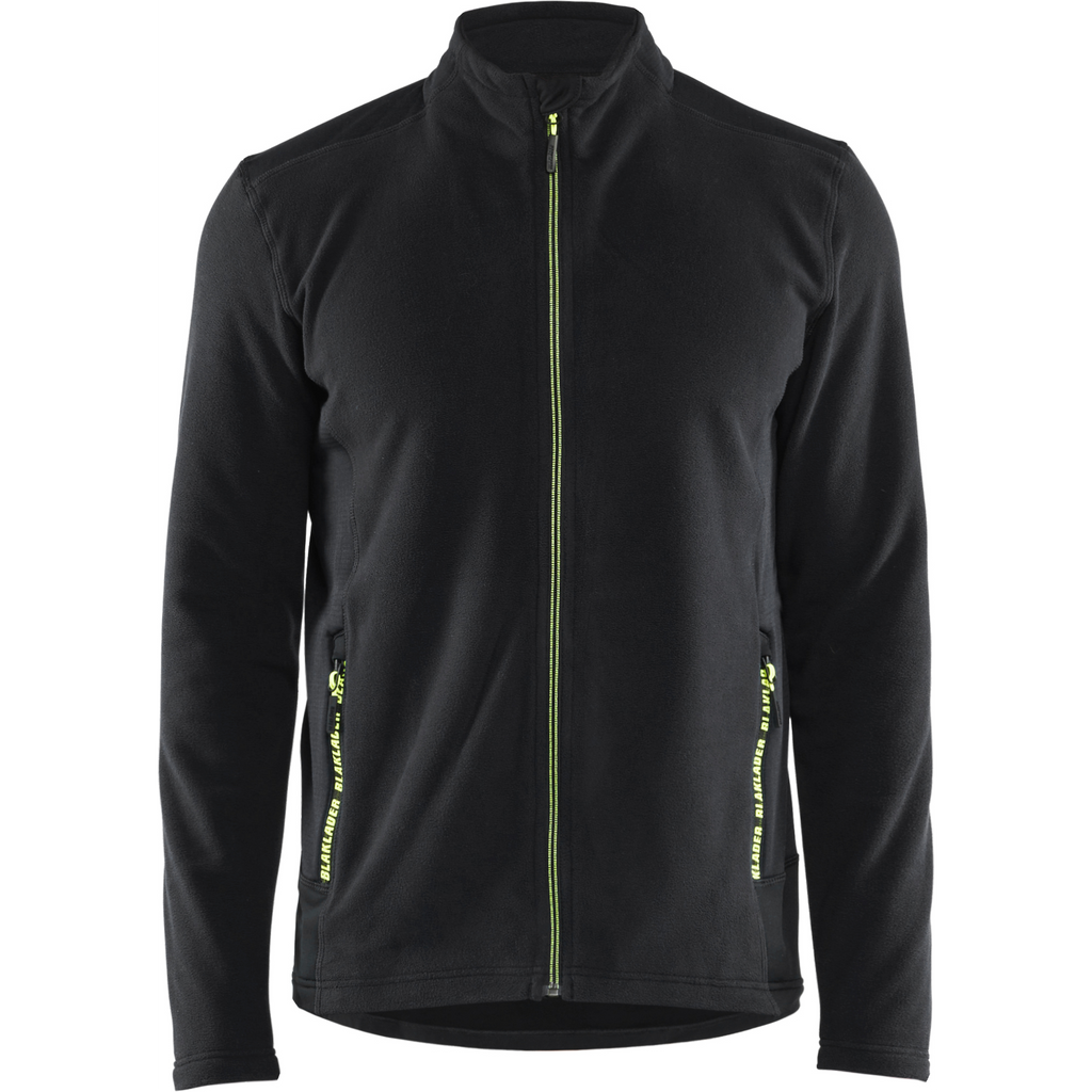 Blaklader Microfleece Jacket, Black/Yellow