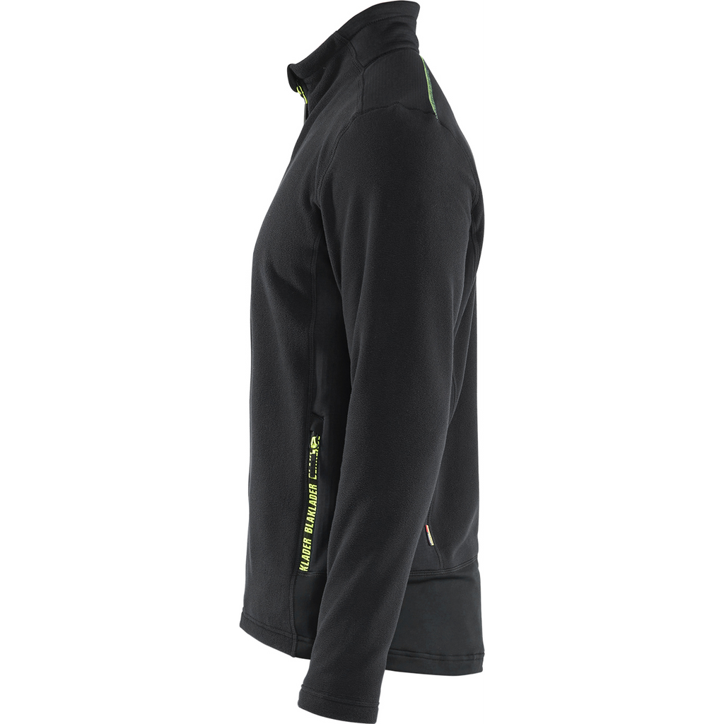 Blaklader Microfleece Jacket, Black/Yellow (3)