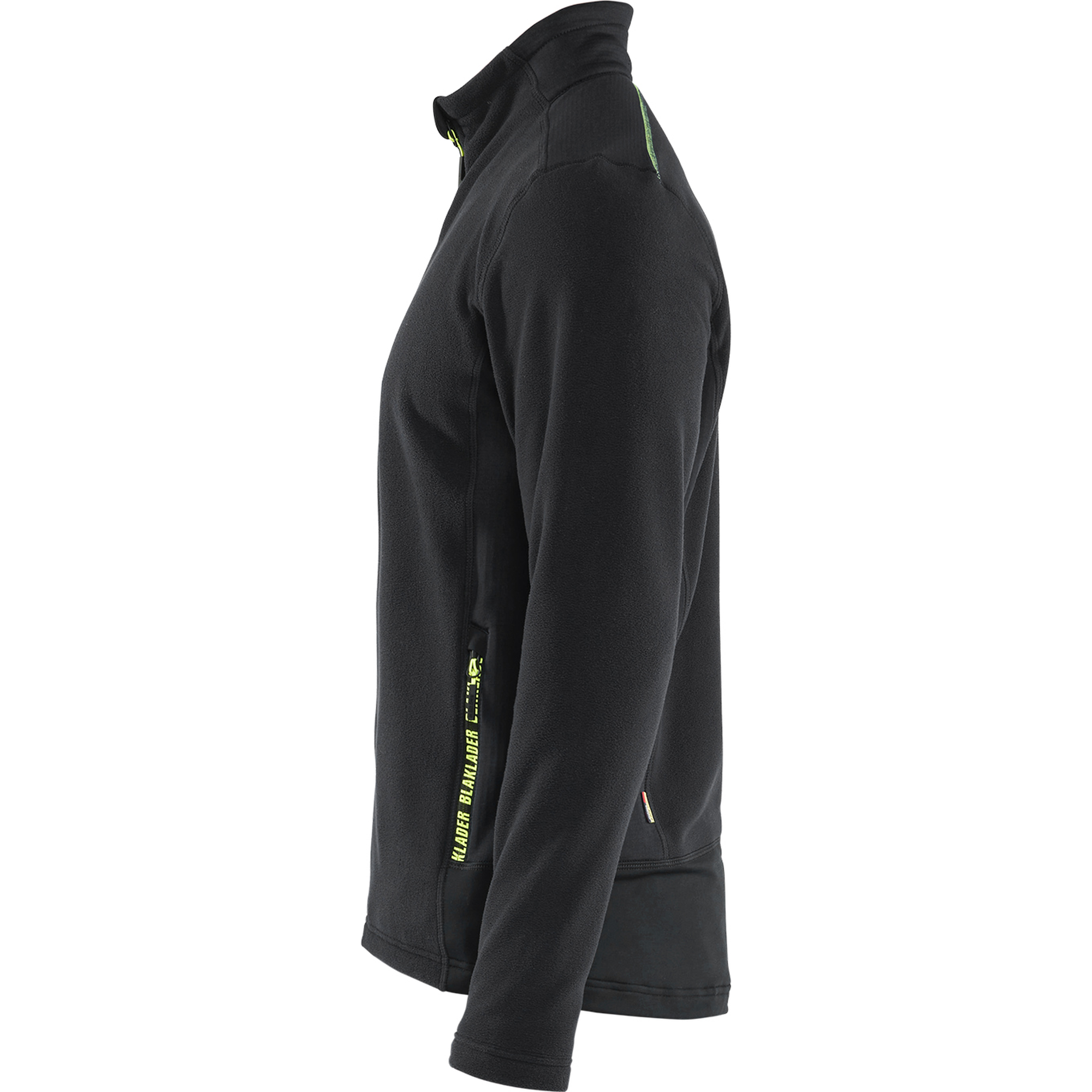 Blaklader Microfleece Jacket, Black/Yellow (3)