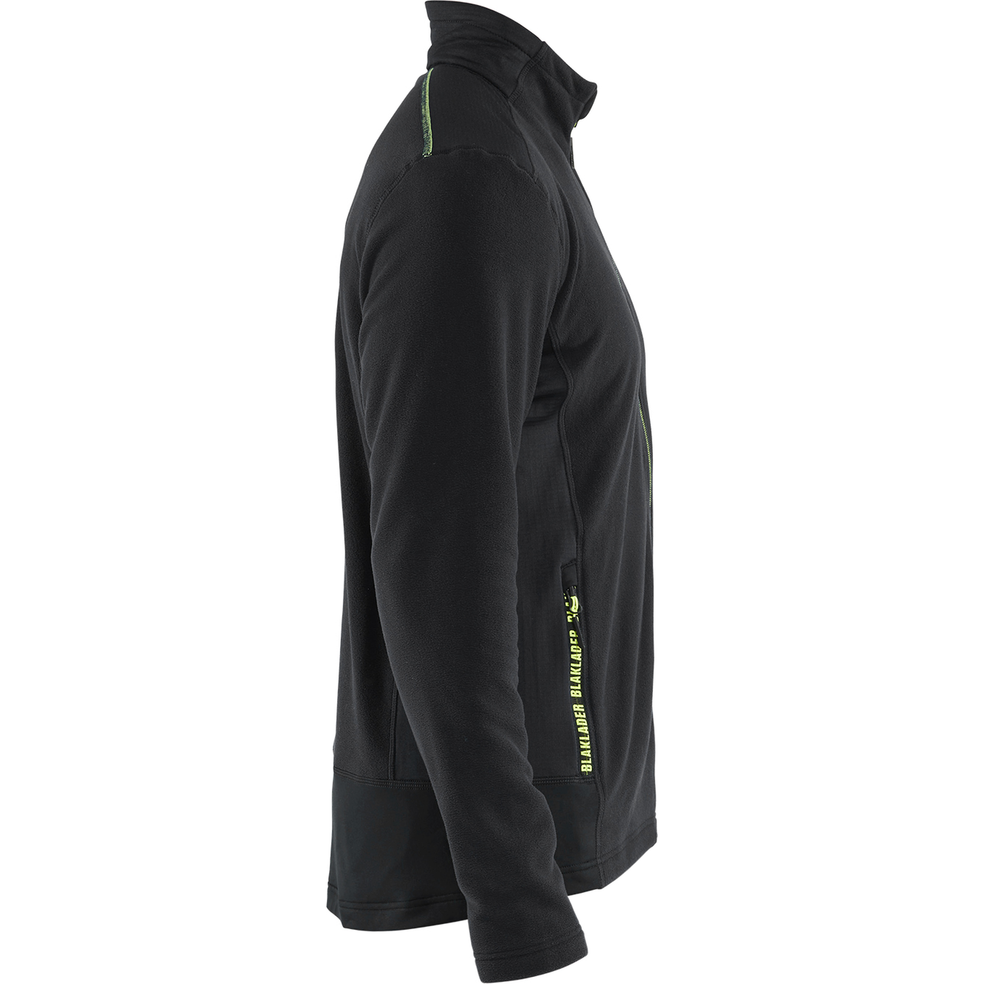 Blaklader Microfleece Jacket, Black/Yellow (2)