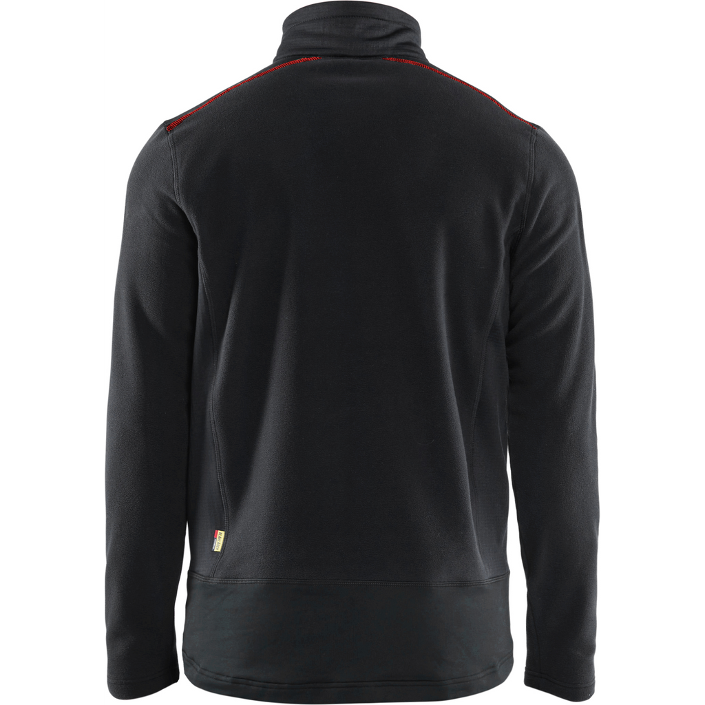 Blaklader Microfleece Jacket, Black/Red (4)