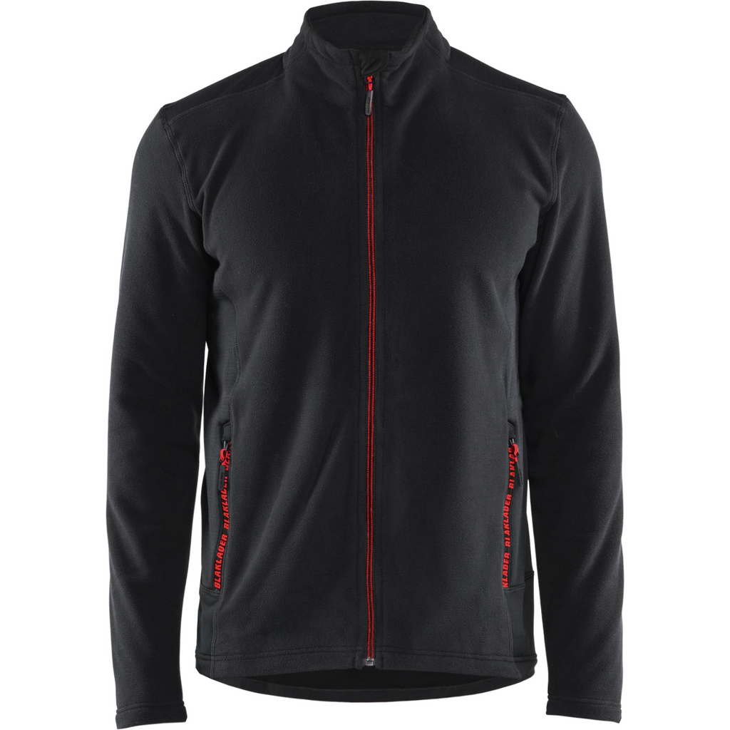 Blaklader Microfleece Jacket, Black/Red
