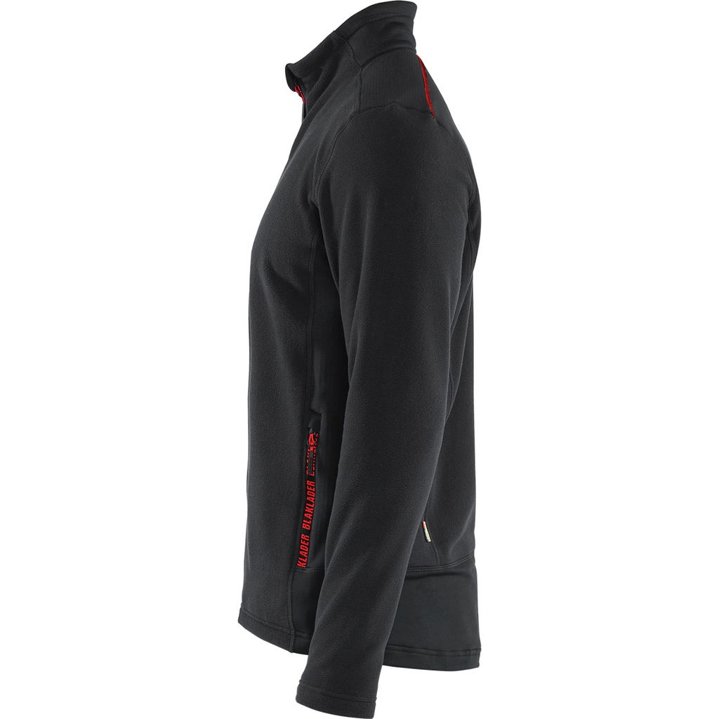 Blaklader Microfleece Jacket, Black/Red (3)