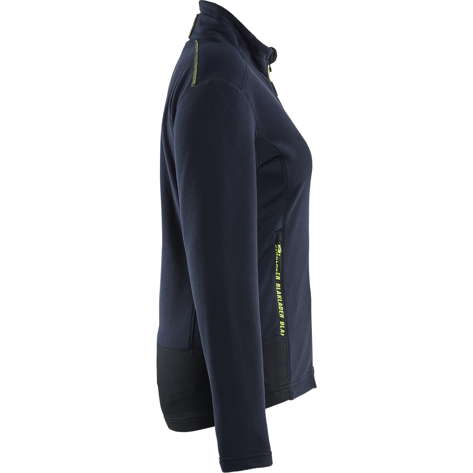 Blaklader Women's Microfleece Jacket, Dark Navy/Yellow (2)
