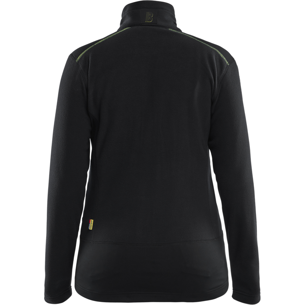 Blaklader Ladies Microfleece Jacket, Black/Yellow (4)