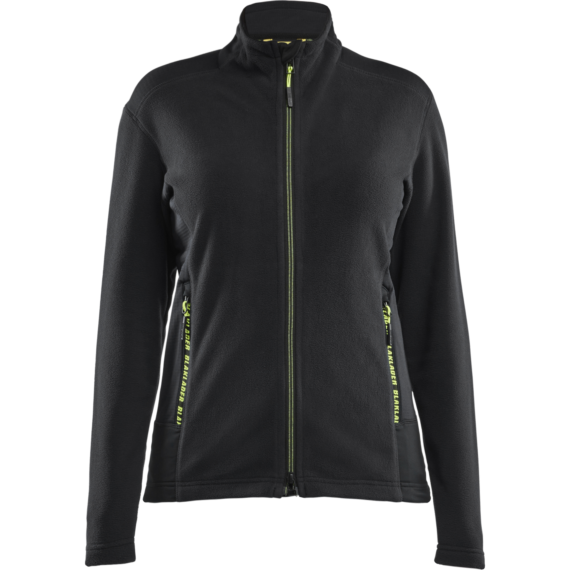 Blaklader Ladies Microfleece Jacket, Black/Yellow
