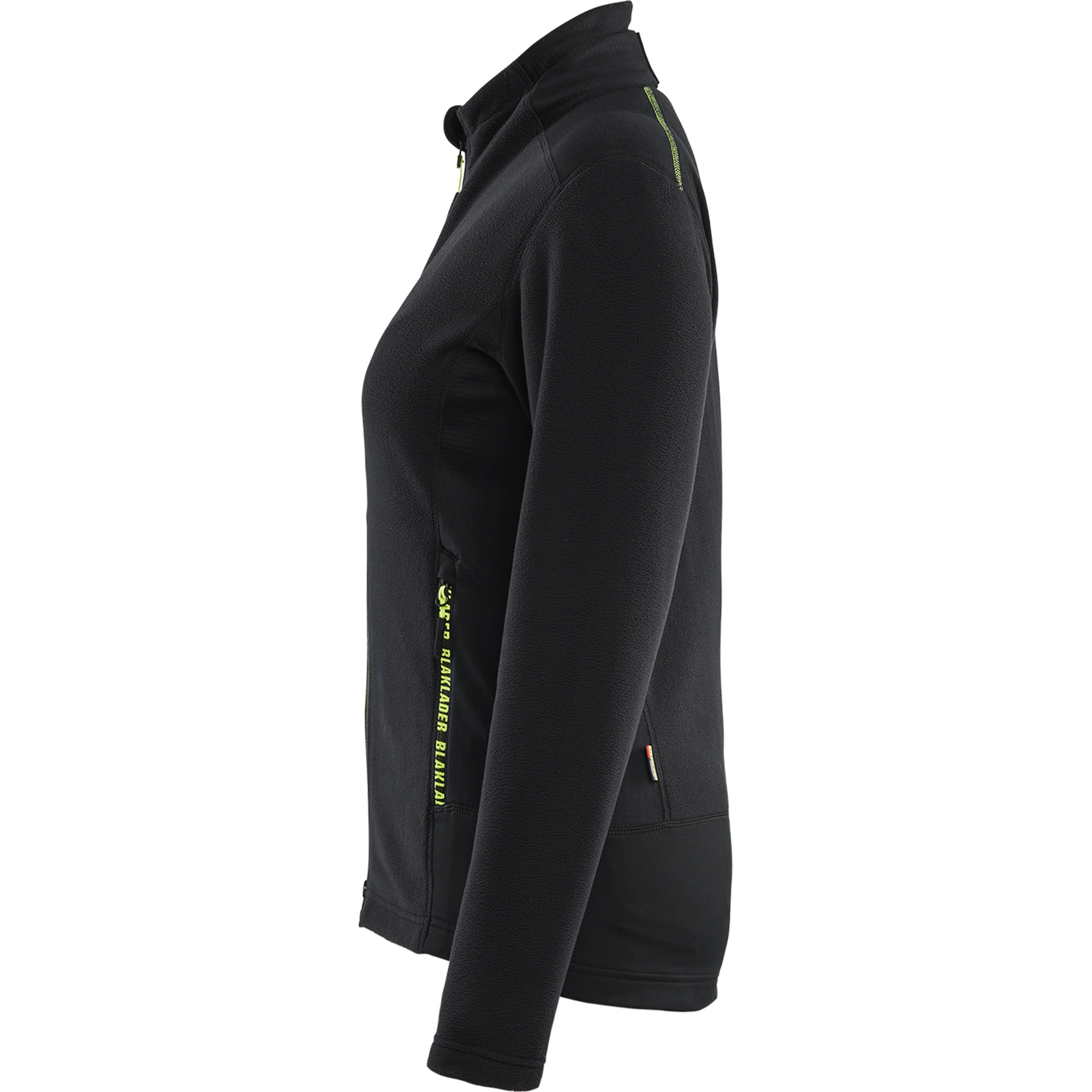 Blaklader Ladies Microfleece Jacket, Black/Yellow (3)