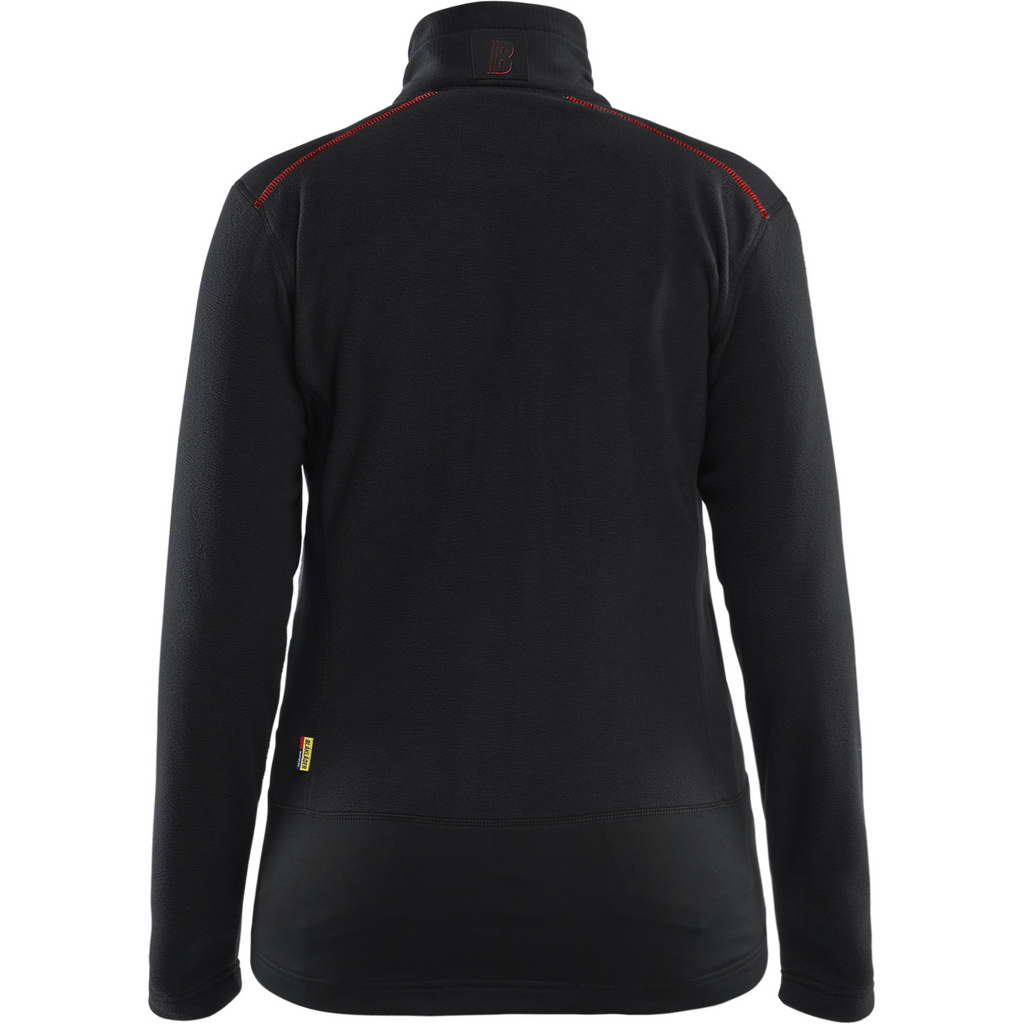 Blaklader Ladies Microfleece Jacket, Black/Red (4)