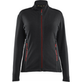 Blaklader Ladies Microfleece Jacket, Black/Red