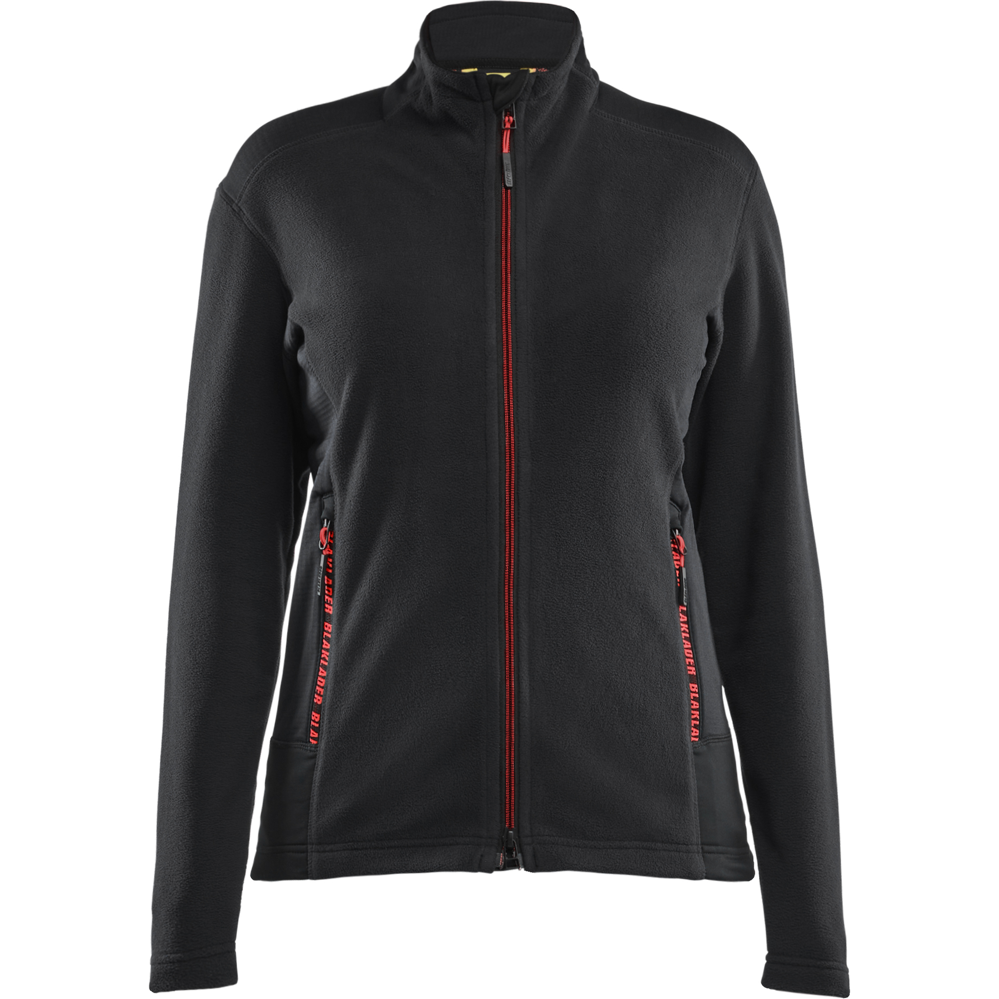 Blaklader Ladies Microfleece Jacket, Black/Red