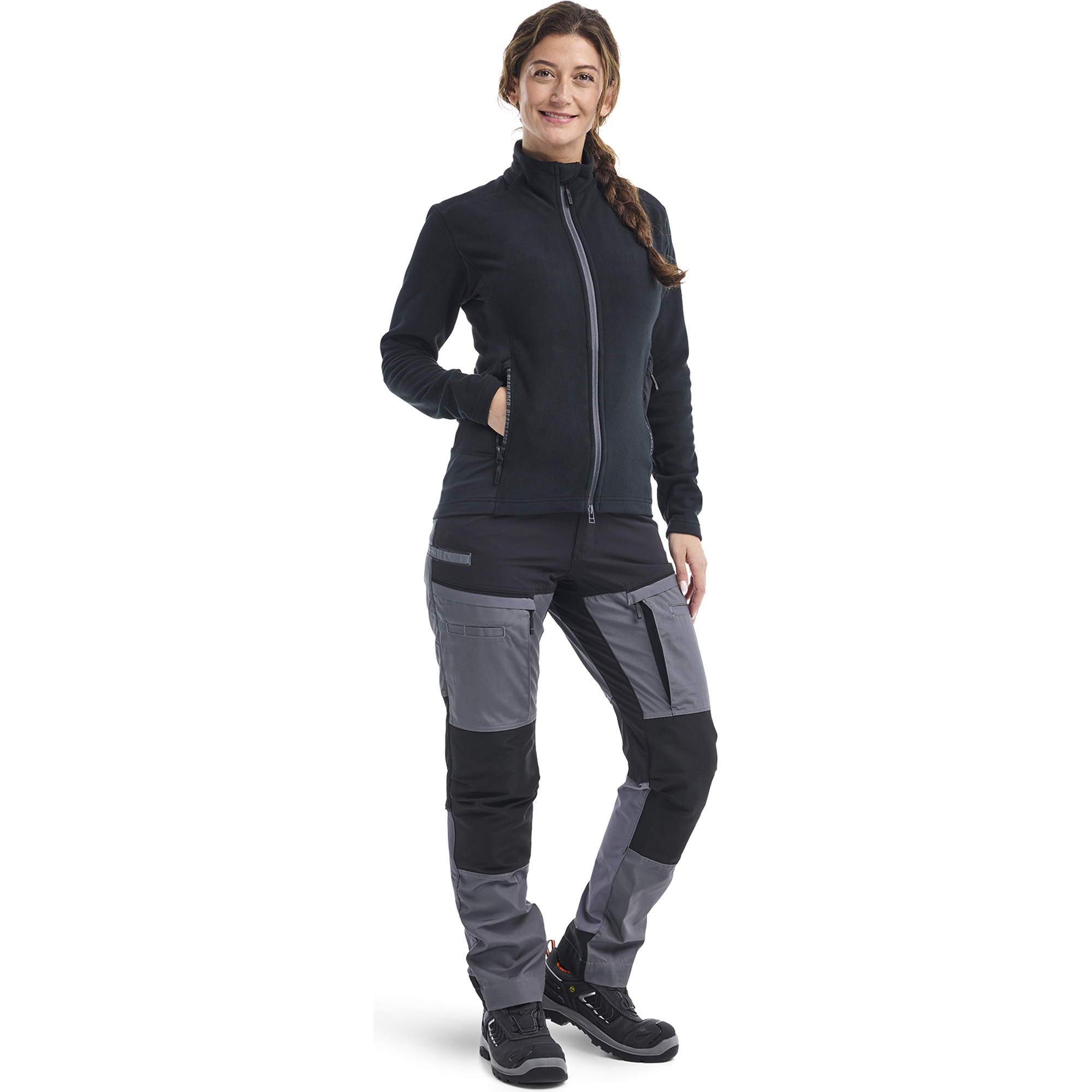 Blaklader Ladies Microfleece Jacket, Black/Medium Grey (5)