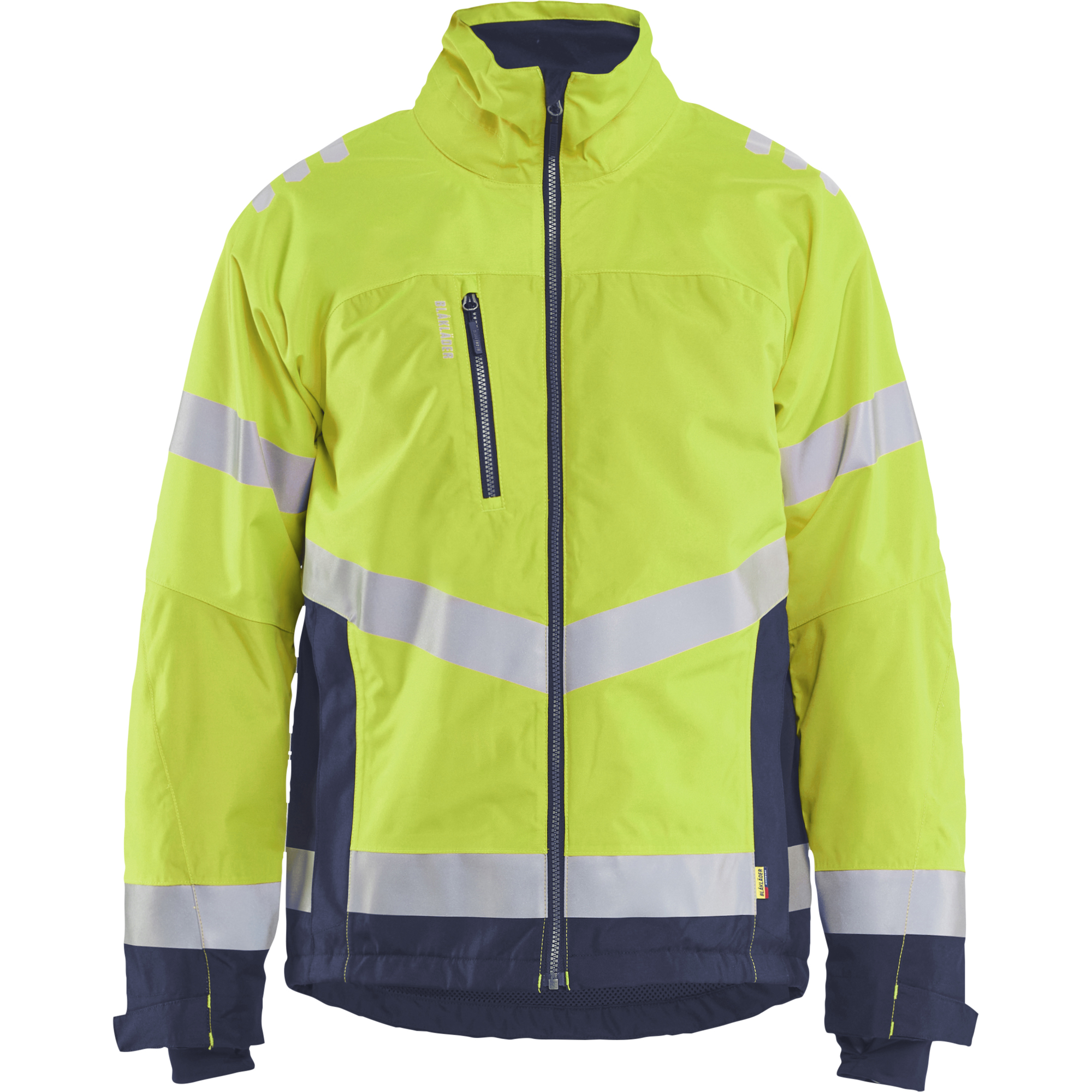 Blaklader High Vis Lined Lightweight Winter Jacket, Yellow/Navy Blue