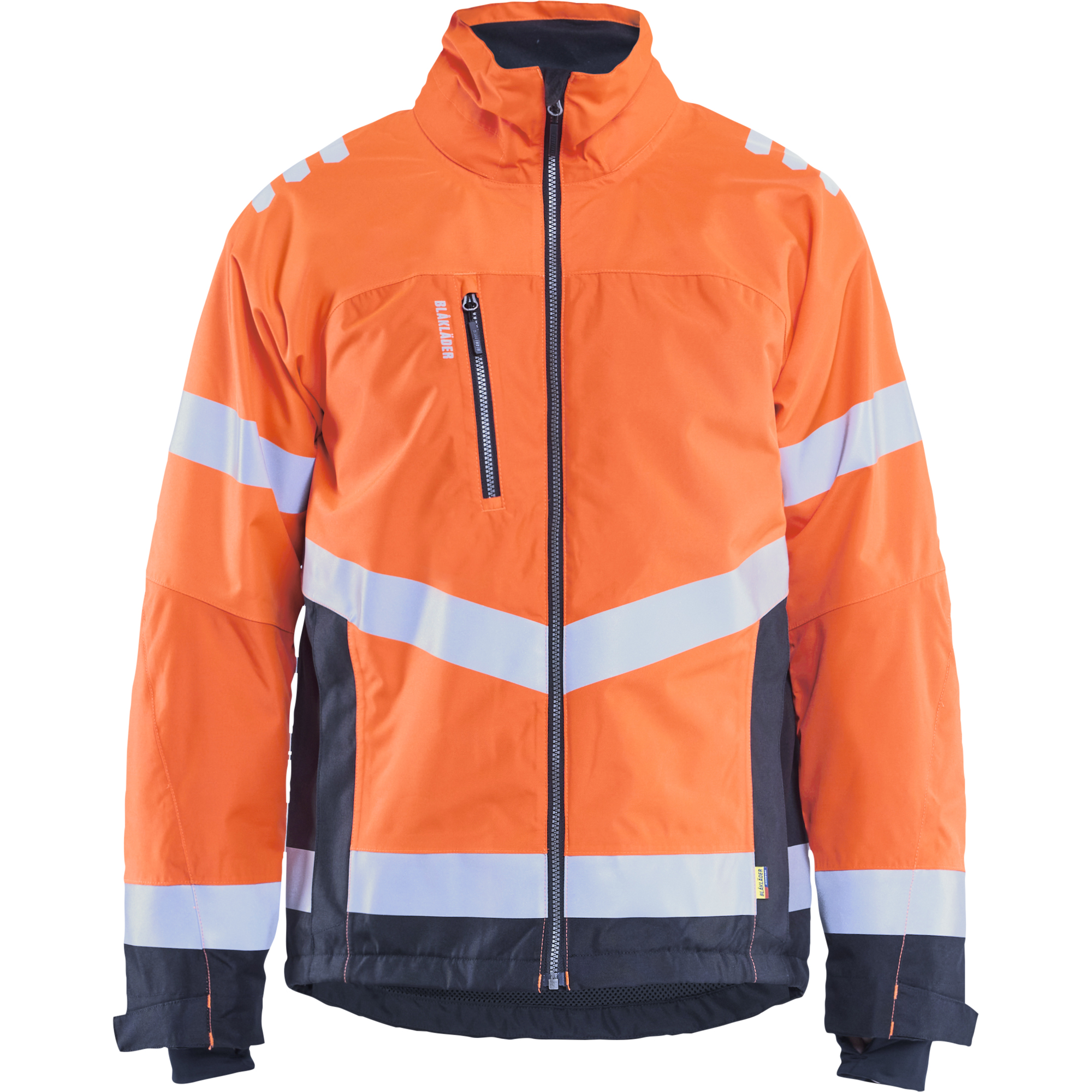 Blaklader High Vis Lined Lightweight Winter Jacket, Orange/Navy Blue