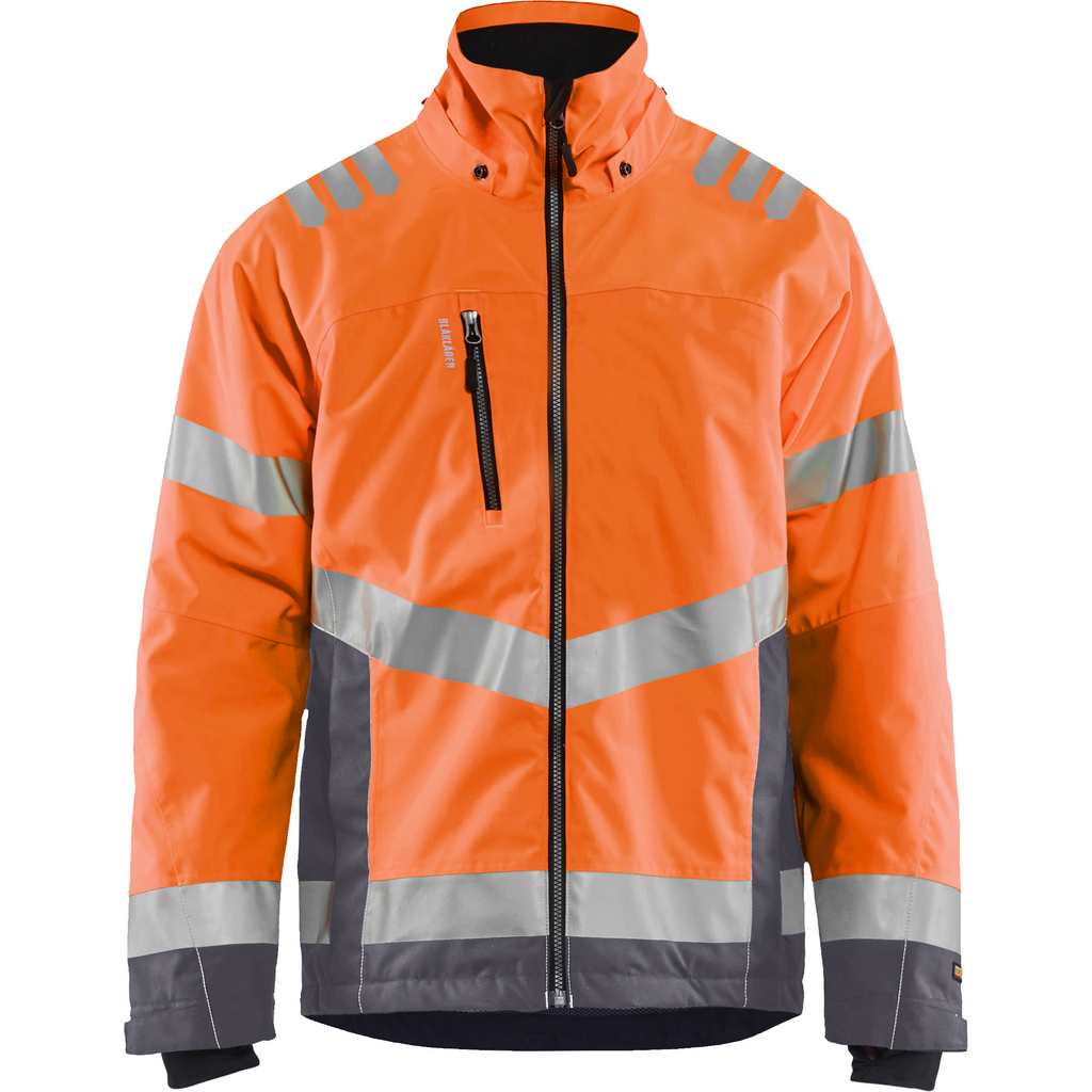 Blaklader High Vis Lined Lightweight Winter Jacket, Orange/Medium Grey