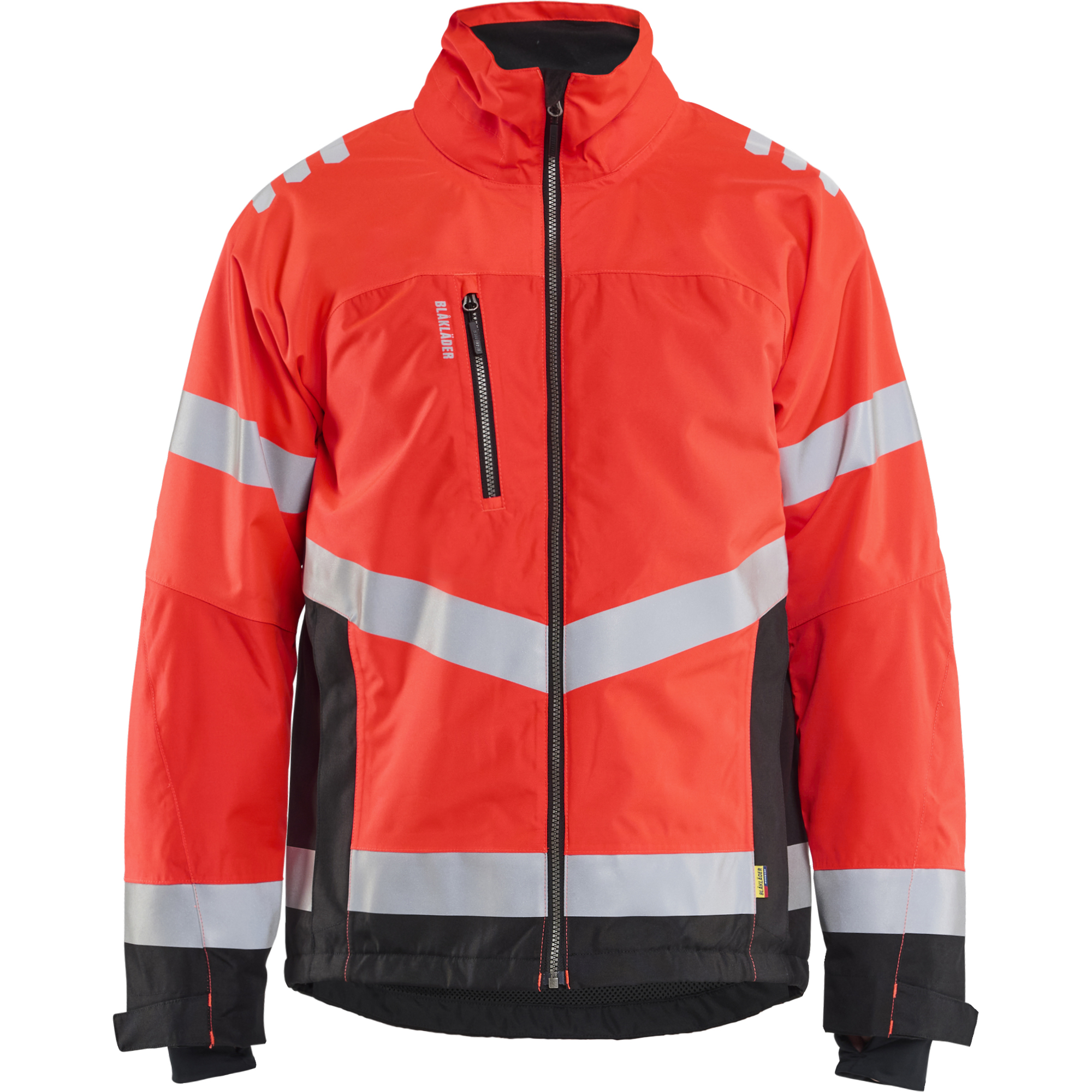 Blaklader High Vis Lightweight Lined Winter Jacket, Red/Black