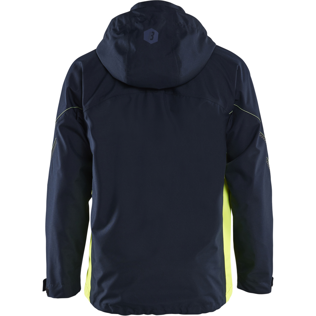 Blaklader Shell Jacket, Dark Navy/Yellow (4)