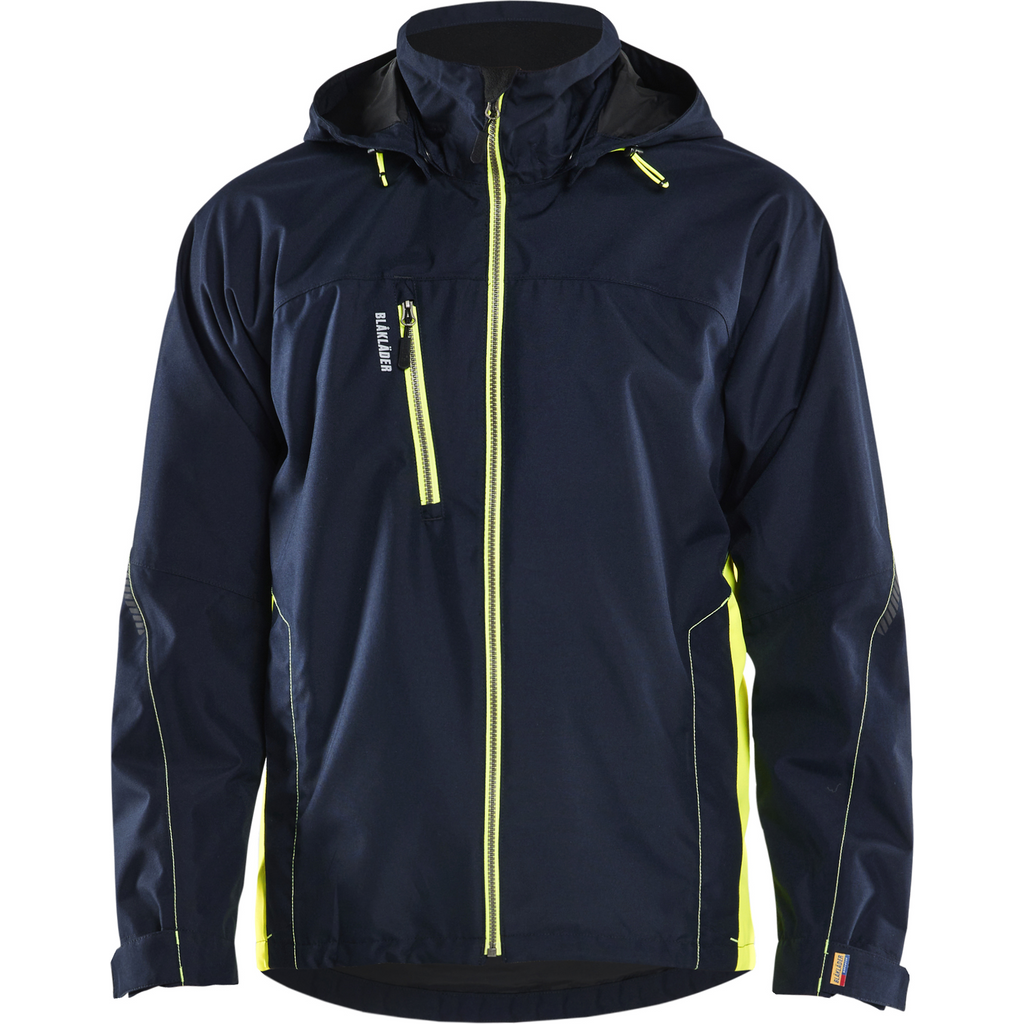 Blaklader Shell Jacket, Dark Navy/Yellow