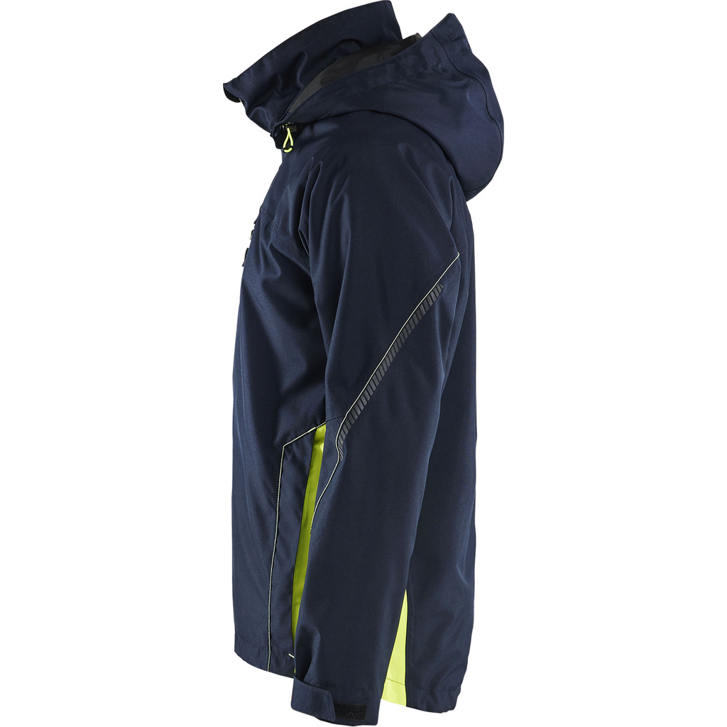 Blaklader Shell Jacket, Dark Navy/Yellow (3)