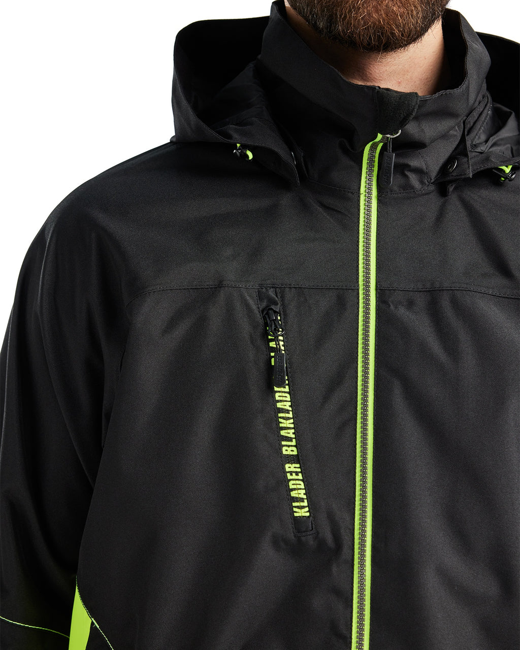 Blaklader Shell Jacket, Black/Yellow (6)
