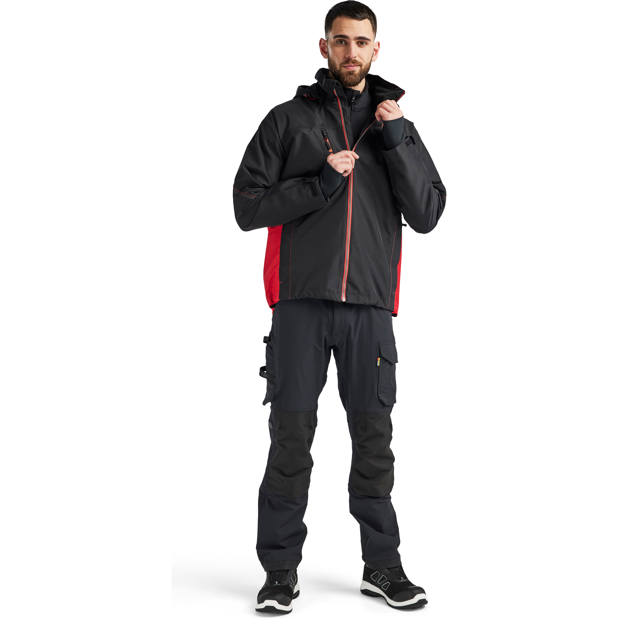 Blaklader Shell Jacket, Black/Red (5)