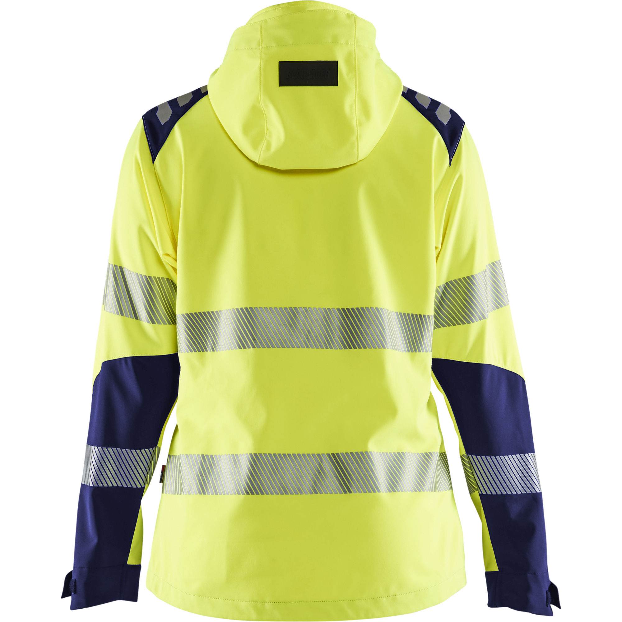 Blaklader High Vis Women's Softshell Jacket, Yellow/Navy Blue (4)
