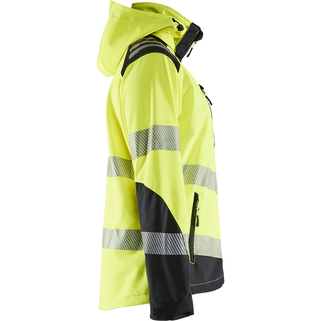 Blaklader High Vis Women's Softshell Jacket, Yellow/Black (2)