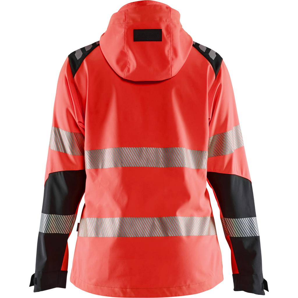 Blaklader High Vis Ladies Softshell Jacket, Red/Black (4)