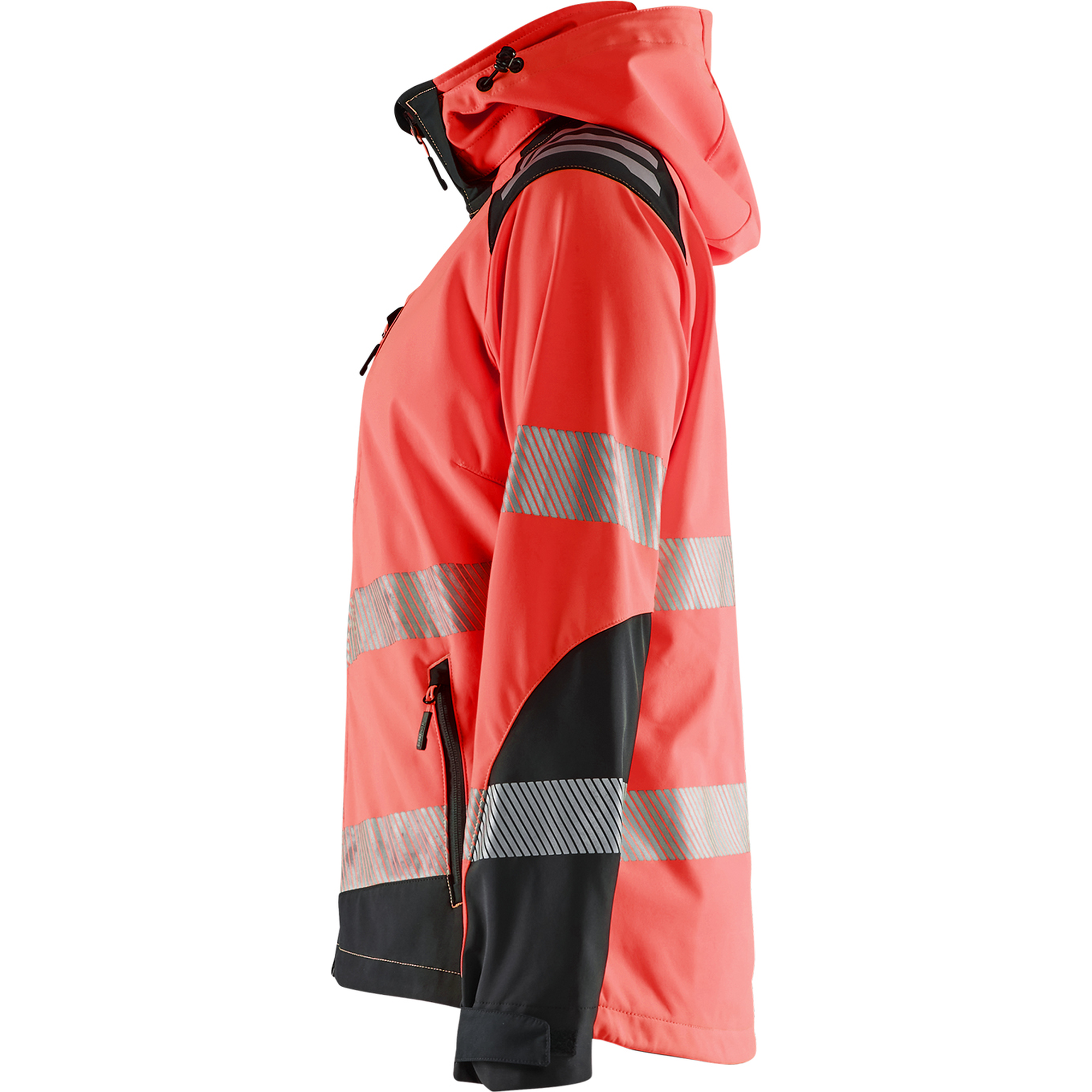 Blaklader High Vis Ladies Softshell Jacket, Red/Black (3)