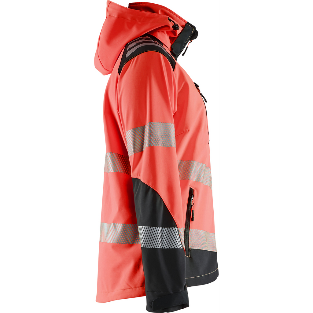 Blaklader High Vis Ladies Softshell Jacket, Red/Black (2)
