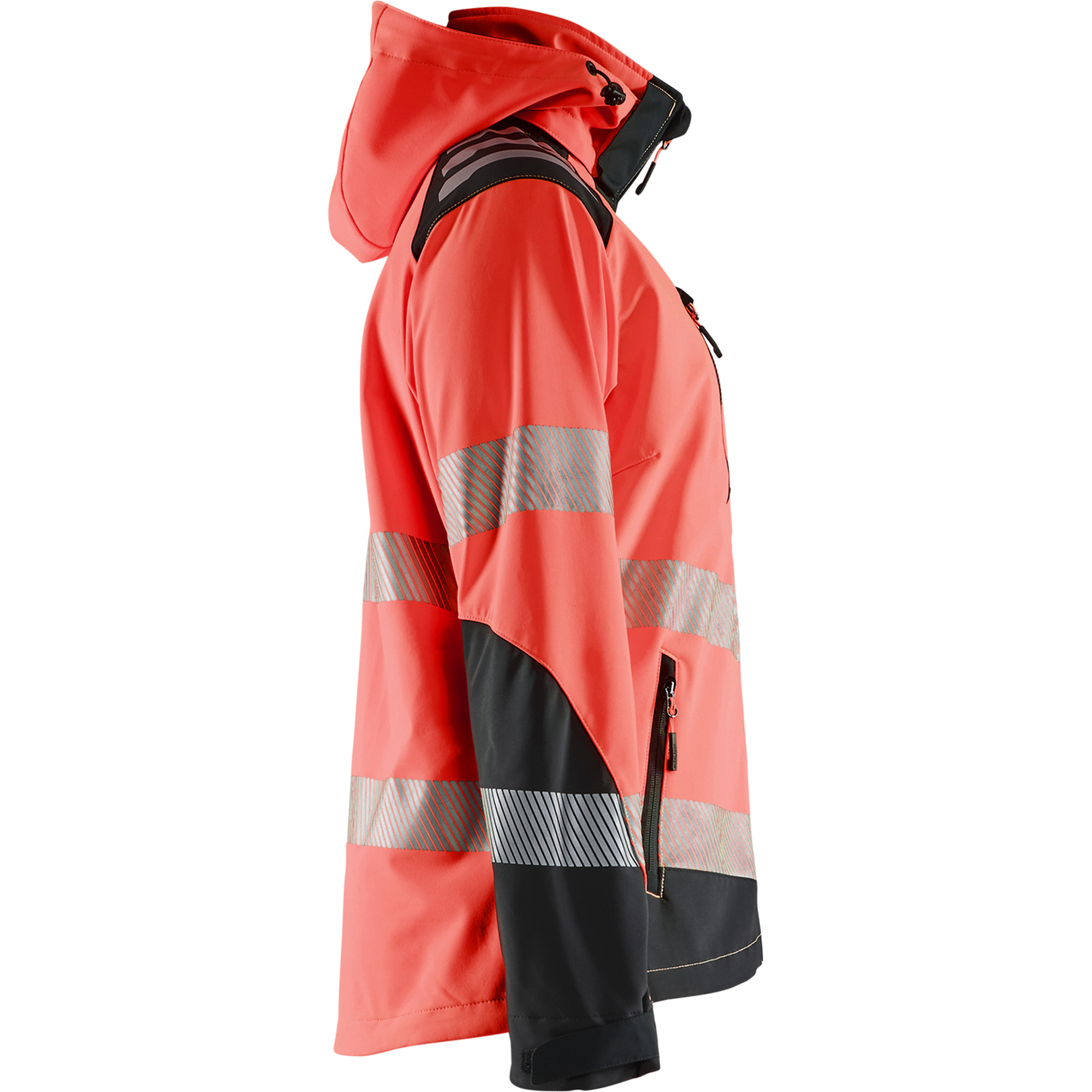 Blaklader High Vis Ladies Softshell Jacket, Red/Black (2)